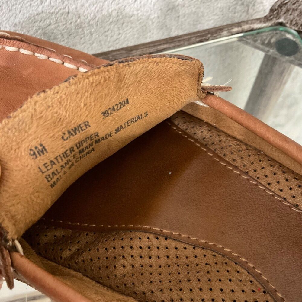 Natural Soul Leather Driving comfort boat Shoes Women 9M Tan moccasin braided - Picture 11 of 14